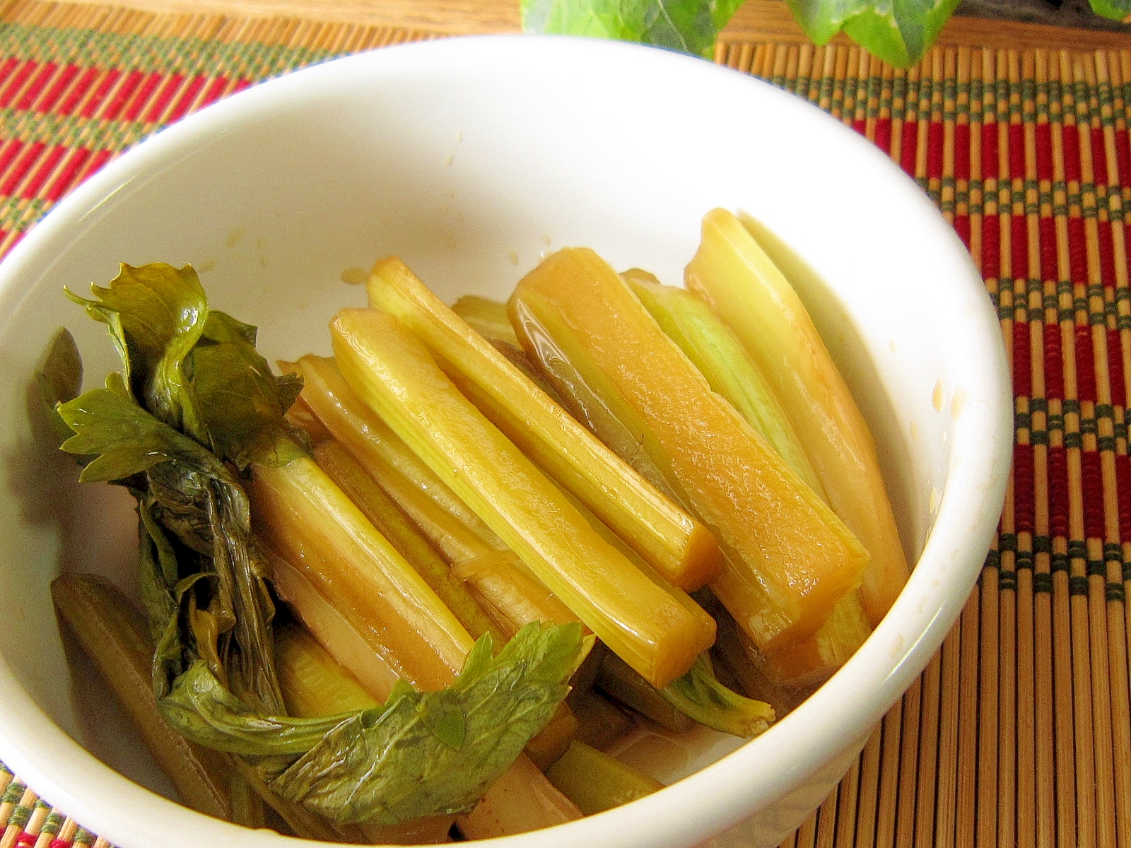 レンジで簡単☆セロリの醤油漬け