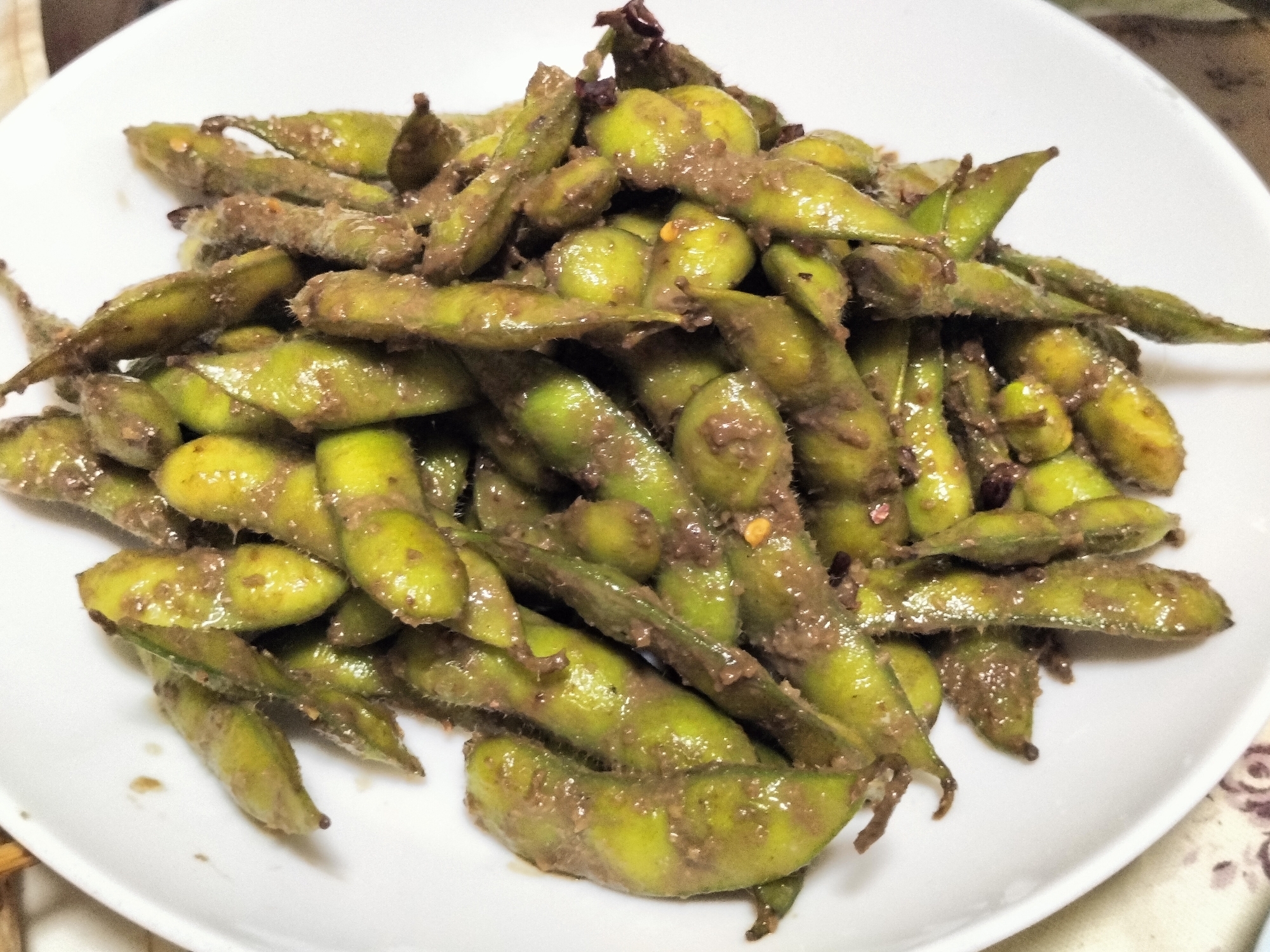 ビールに簡単おつまみ♪枝豆アンチョビ炒め