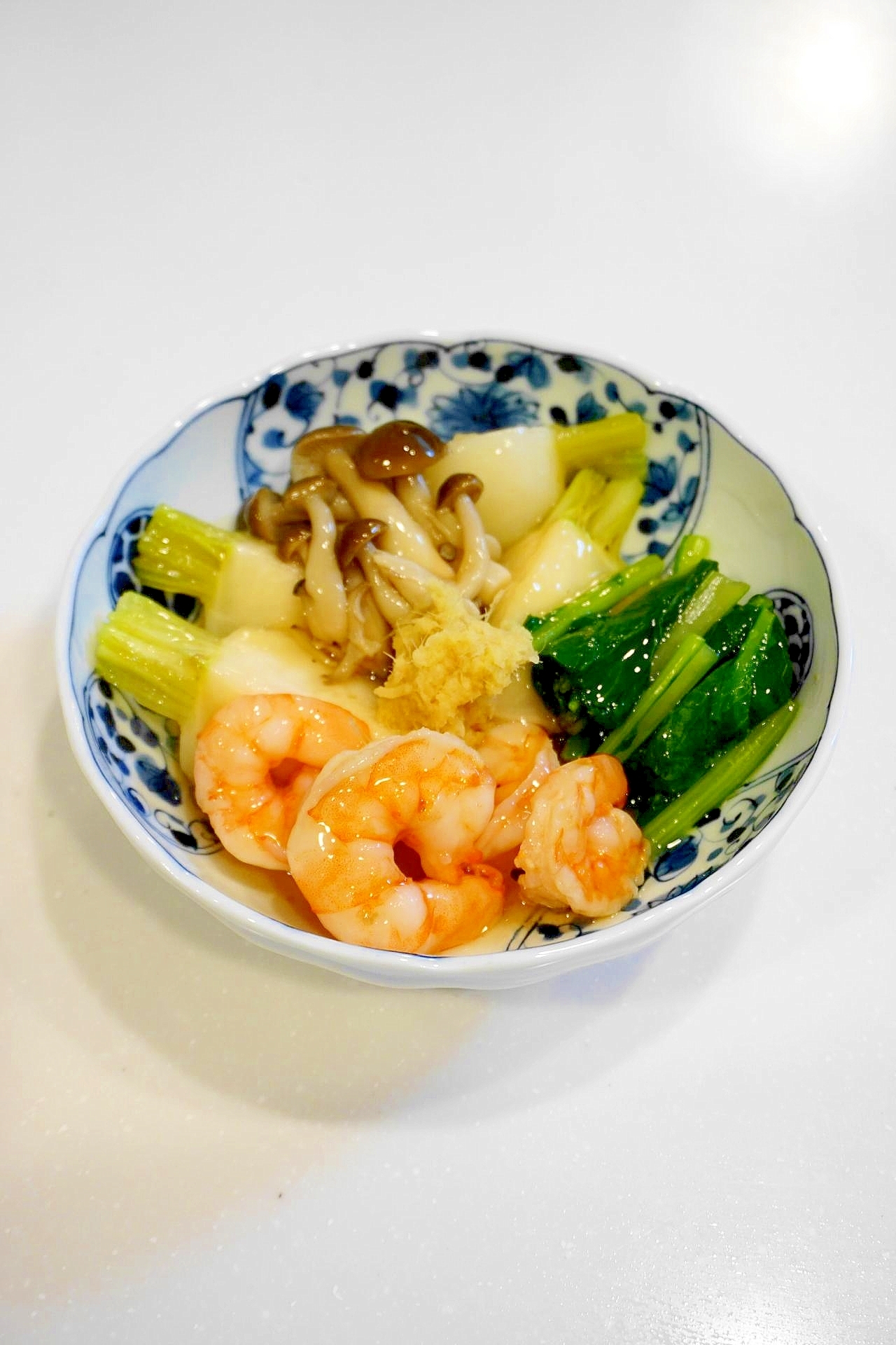 素材の味&色みを生かす!かぶと海老のあんかけ