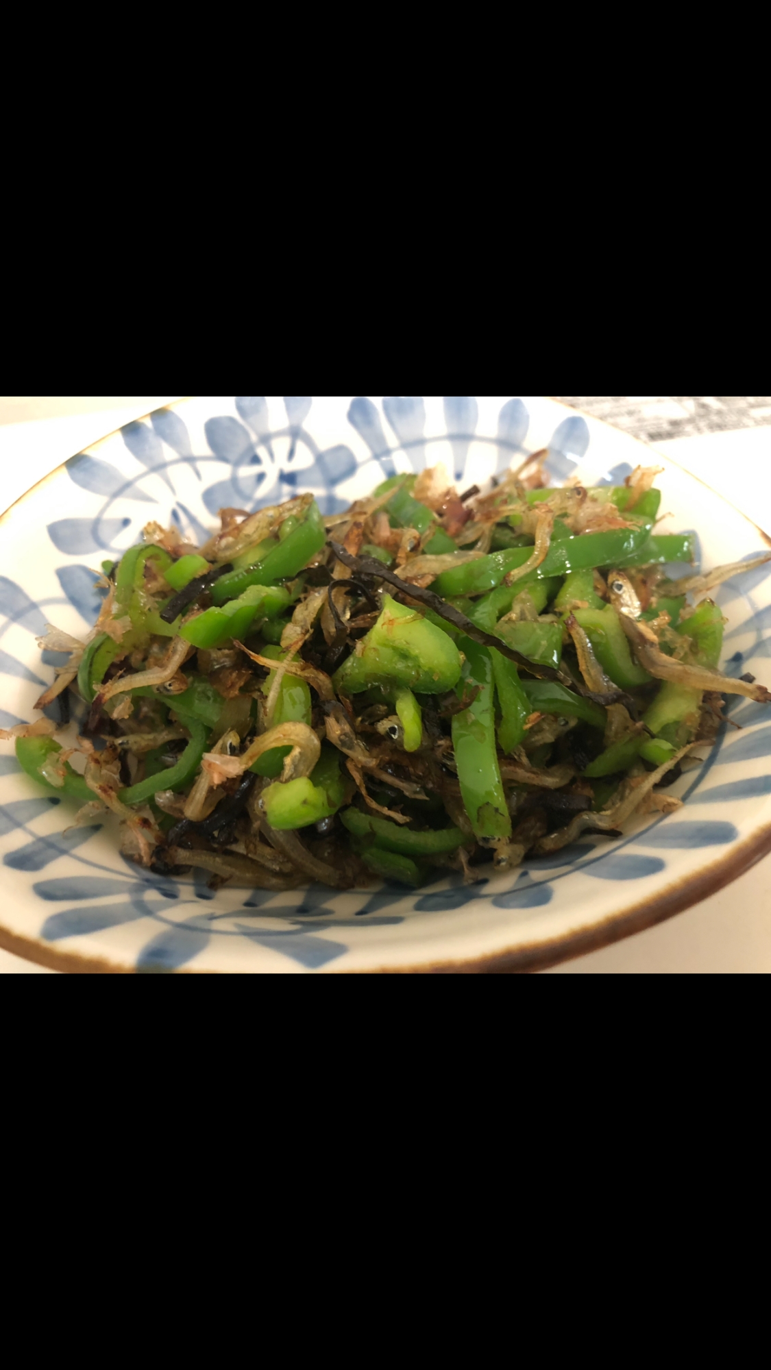 ピーマンと塩昆布の炒め物