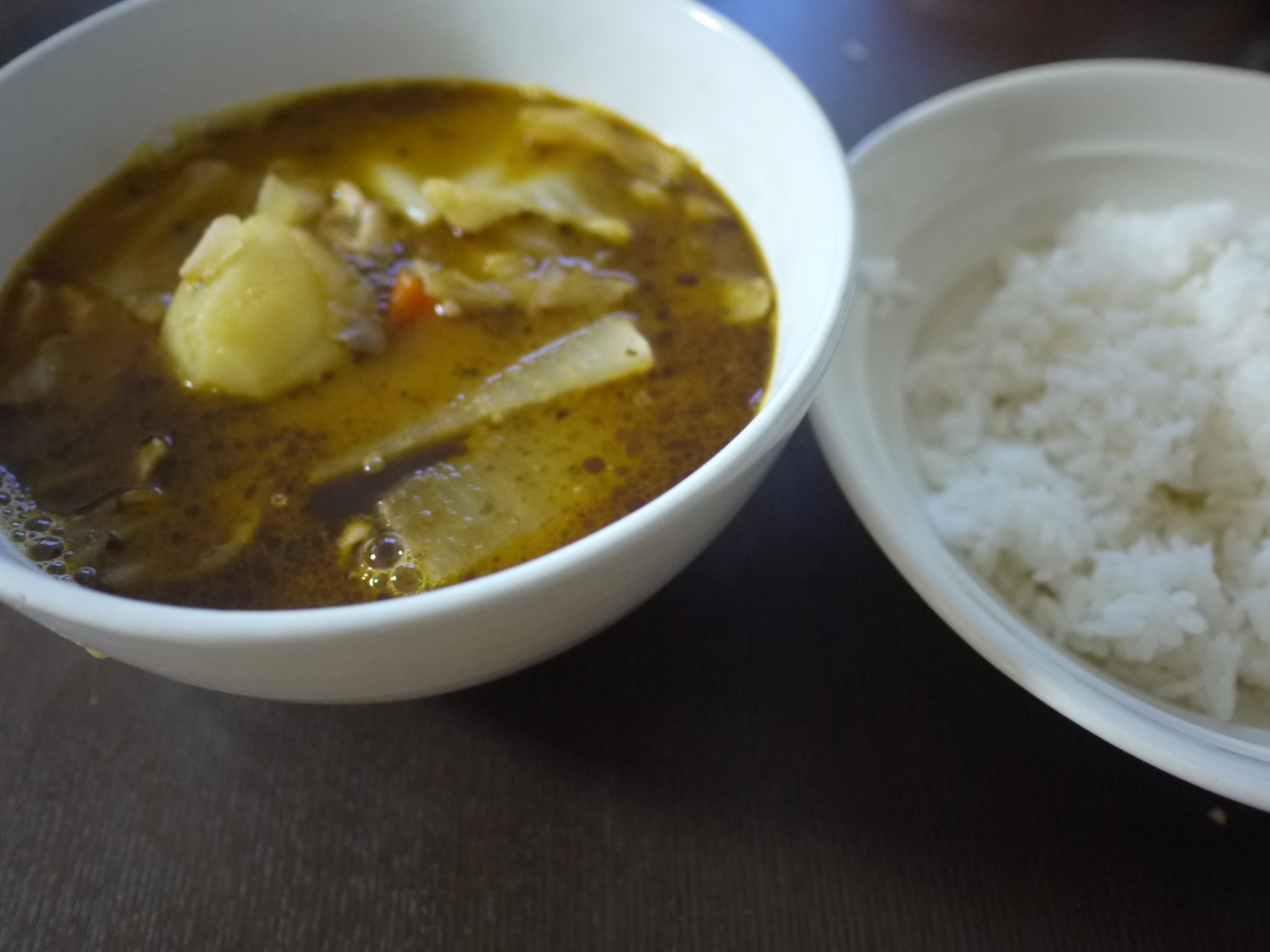 圧力鍋で　スープカレー