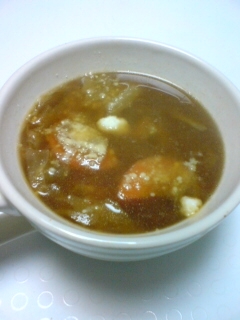 液みそとキムチ鍋の素の野菜スープ