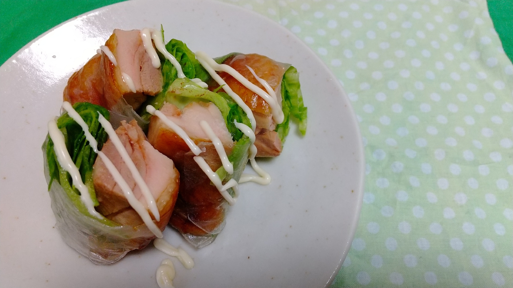 おつまみにも♪照り焼き生春巻