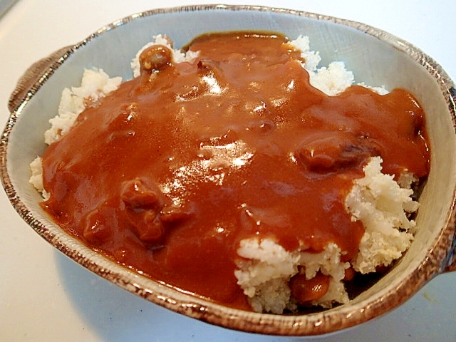 生姜マヨ入り　納豆おからカレー♬