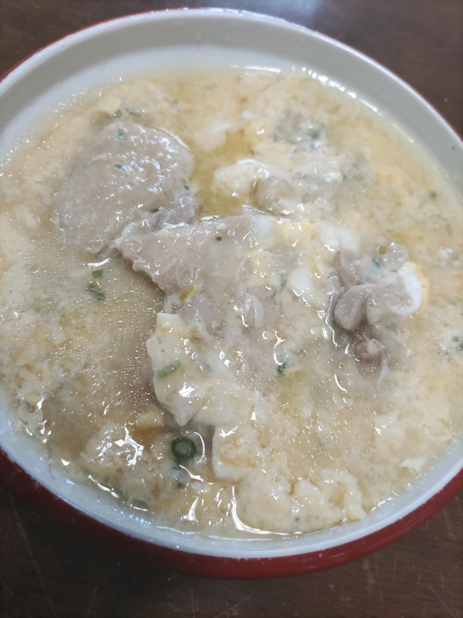鶏むね肉と卵の中華スープ