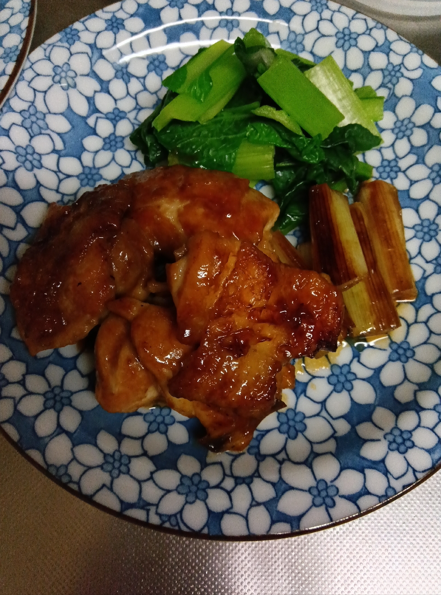 鶏とネギの照り焼き