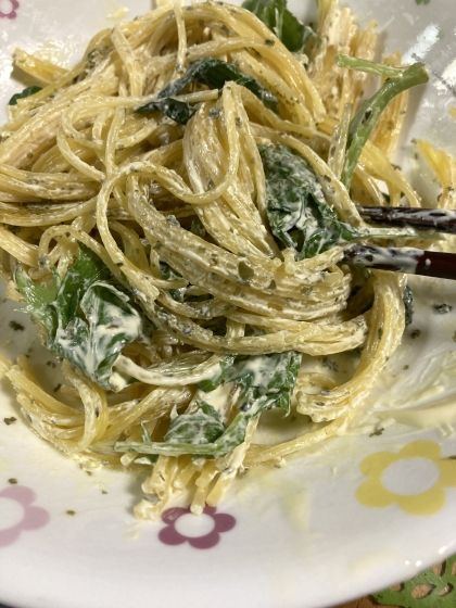 あるもので作る明太子無しの明太パスタ風