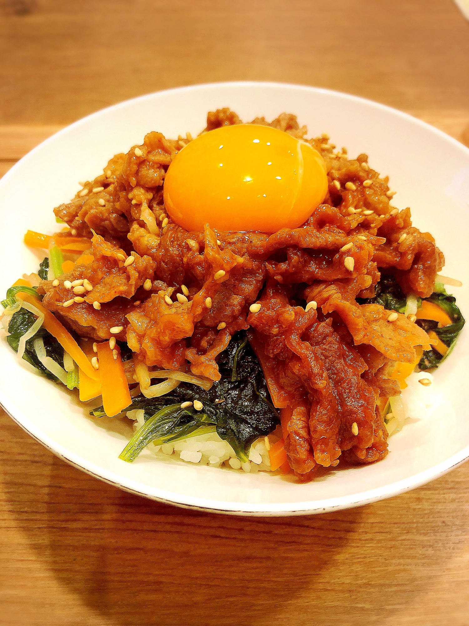 フライパンで簡単！ビビンバ丼☆