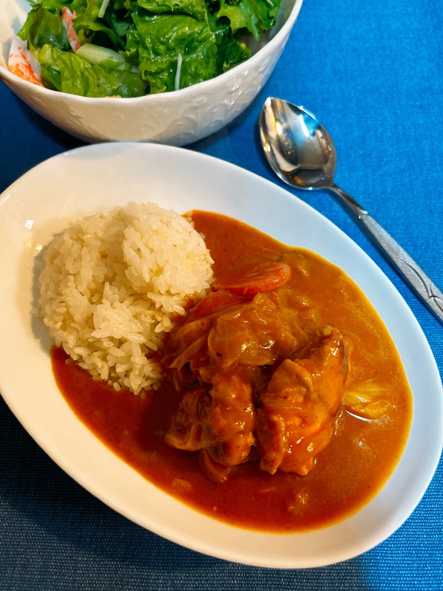 フライパンでチキンカレー トップ