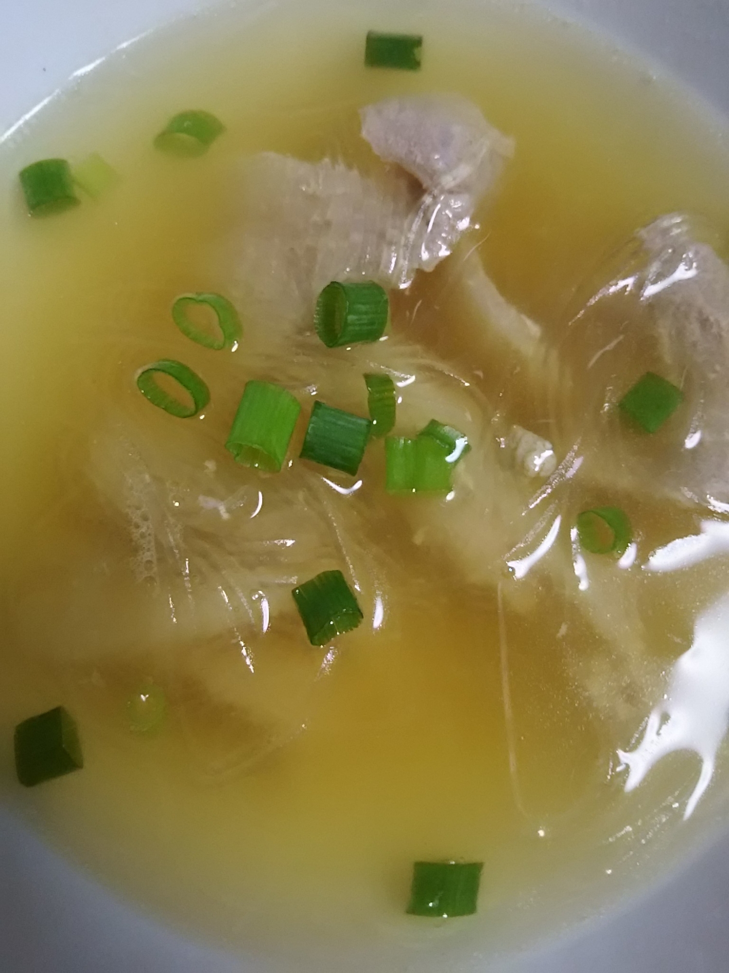 豚肉と春雨のしょうがスープ(^^)