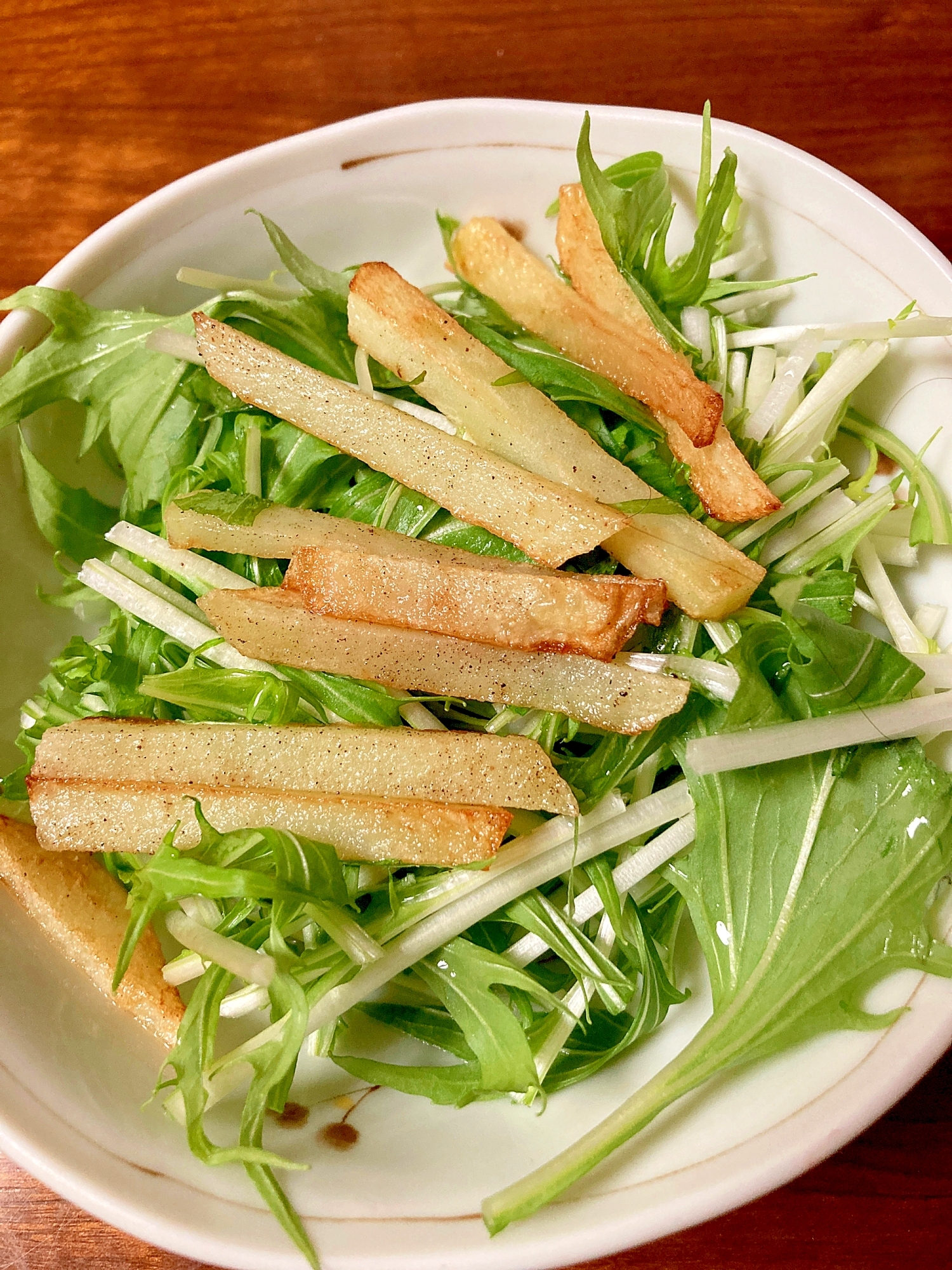 じゃがいもと水菜のサラダ