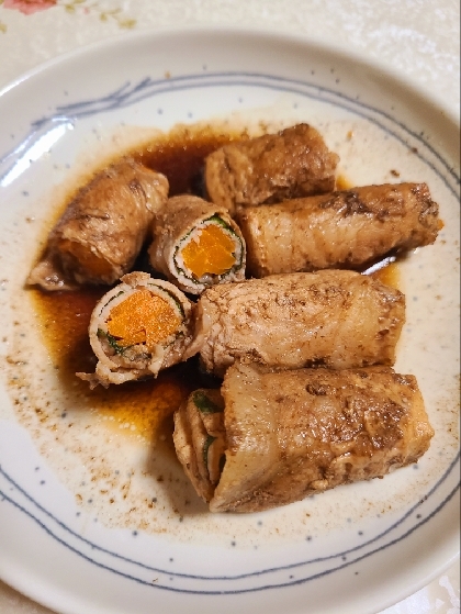 大葉でさっぱり！。しそ豚肉巻き。