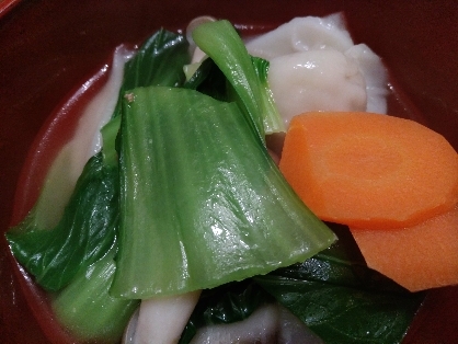 野菜たっぷりスープ餃子☆