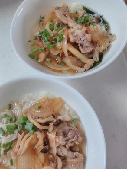 あったか美味しい☆肉にゅうめん！