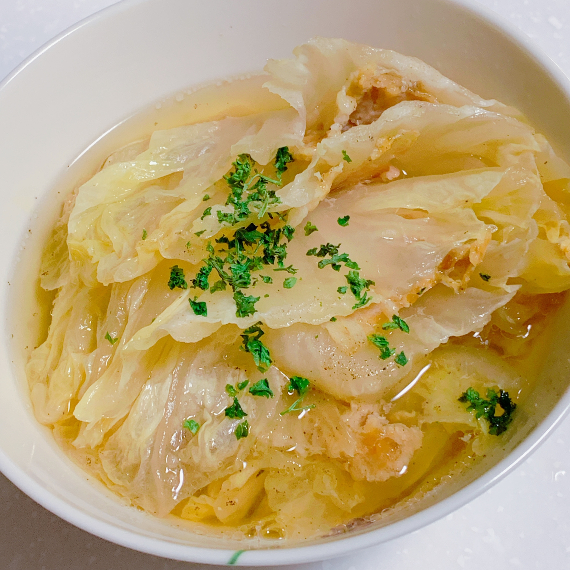 白菜と豚バラの重ねスープ(電気鍋で)