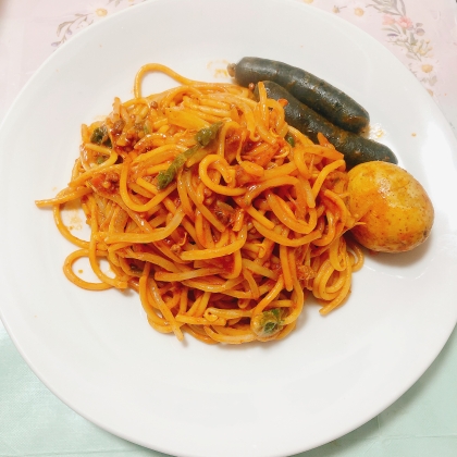 キムチ明太マヨパスタ❣️