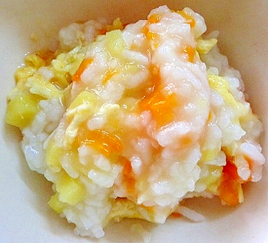 離乳食後期 炒り卵とさつまいも 人参入りお粥 レシピ 作り方 By J Mammy 楽天レシピ 離乳食後期 炒り卵とさつまいも 人参入りお粥 レシピ 作り方 By J Mammy 楽天レシピ