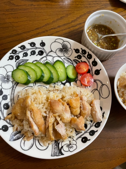 簡単！炊飯器でカオマンガイ！海南鶏飯！