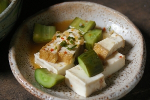 豆腐と厚揚げのミニキムチ
