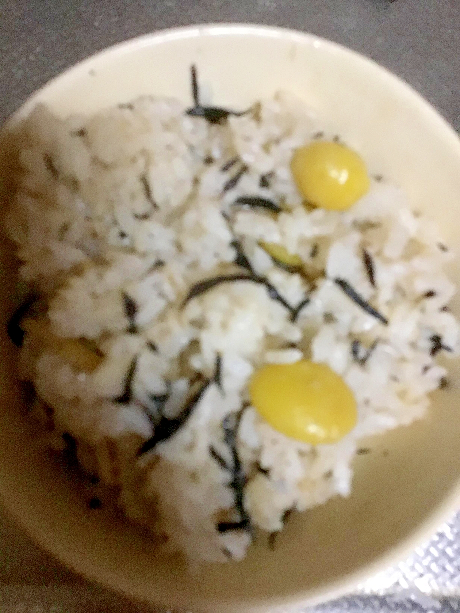 銀杏とひじきの炊き込みご飯。