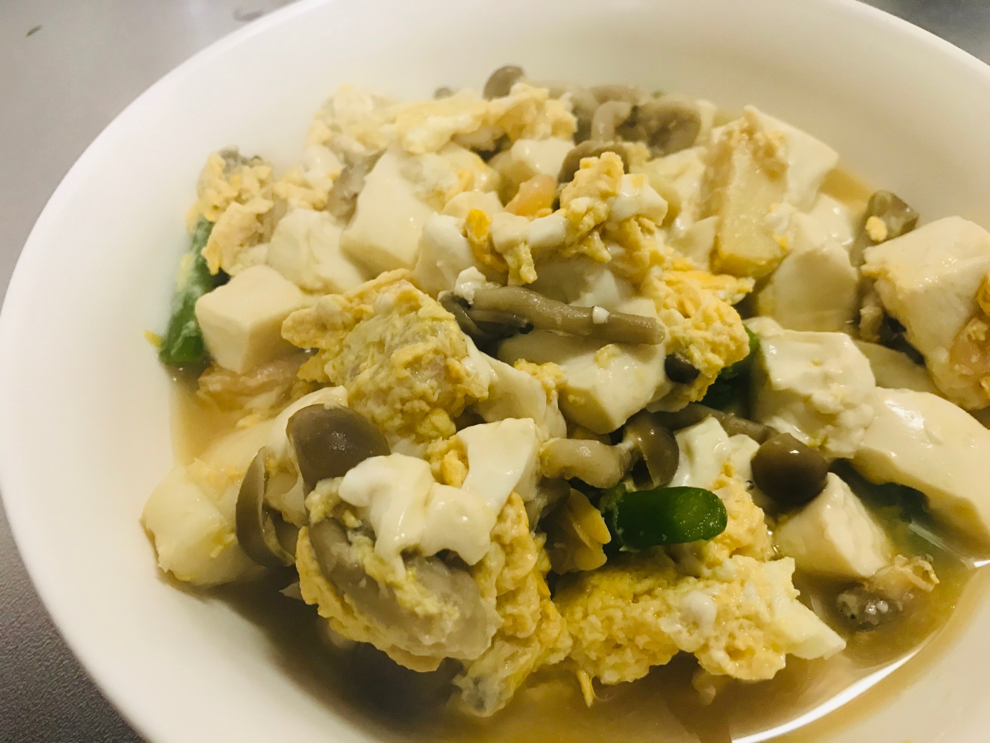 【低糖質】豆腐と海鮮のふんわり卵とじ