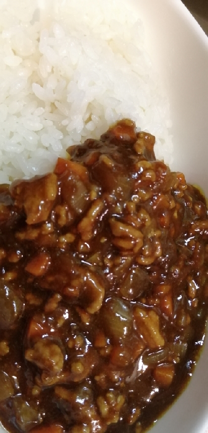 フライパンで作る挽き肉のカレー