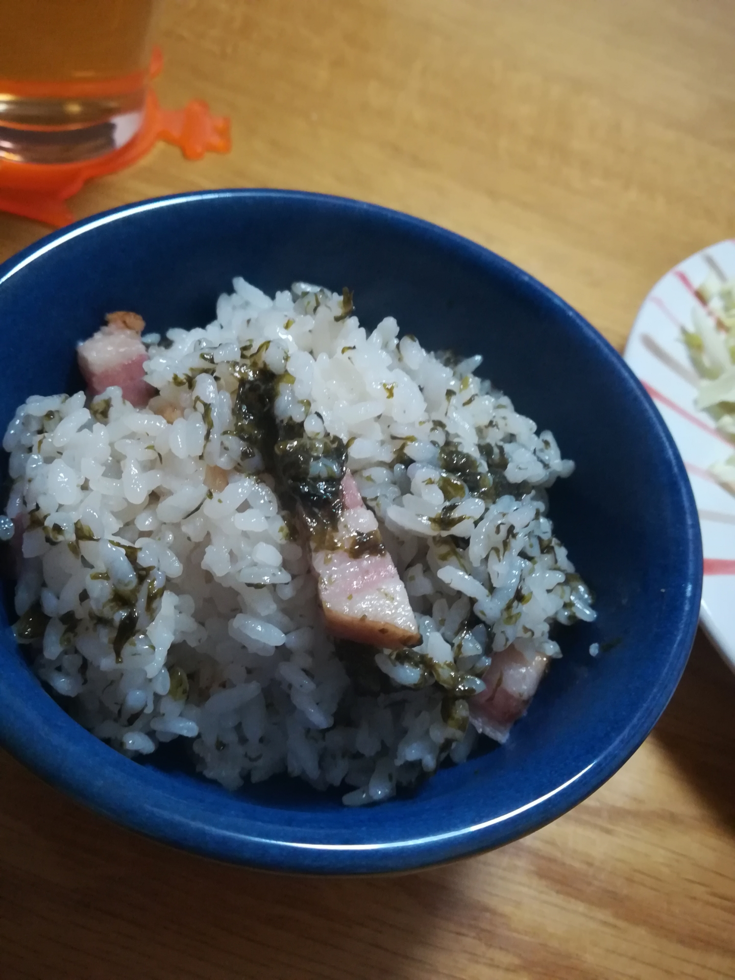ベーコンと海苔の炊き込みご飯