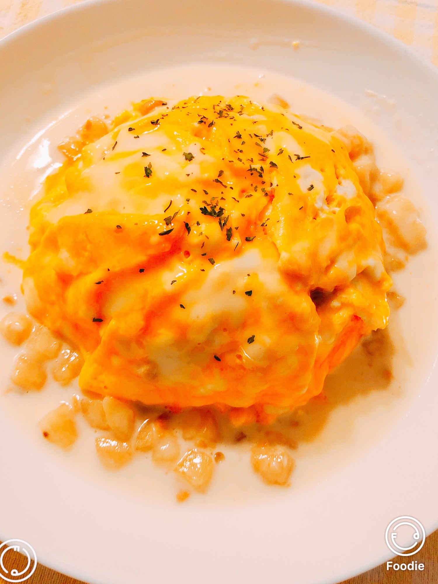 クリーム缶で オムライス