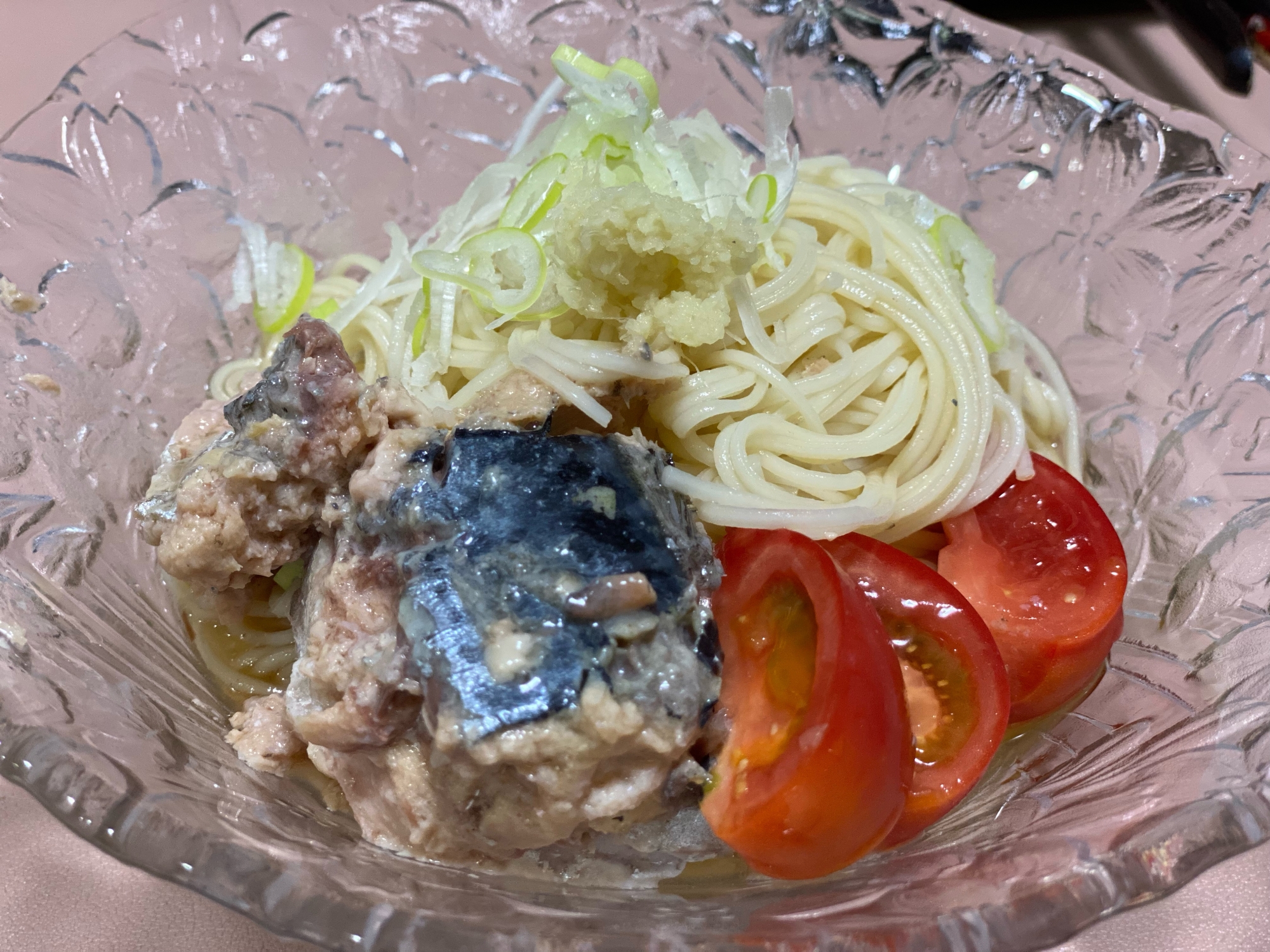 簡単！鯖缶でアレンジそうめん