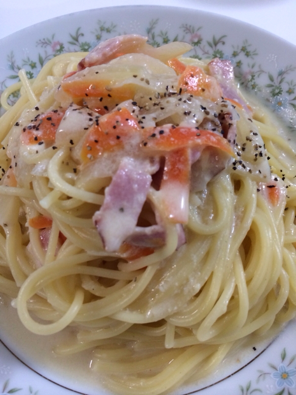 余ったお味噌汁で☆クリームパスタ