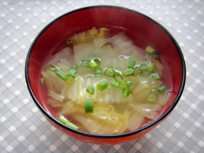 白菜と小ねぎのスープ
