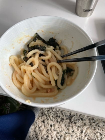 海苔、明太子うどん