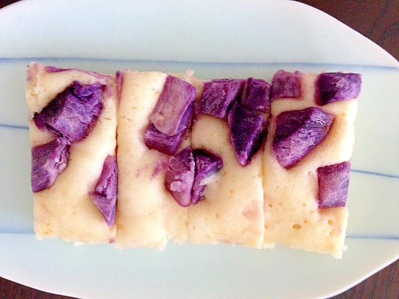 シリコンスチーマーで☆紫芋蒸しパン