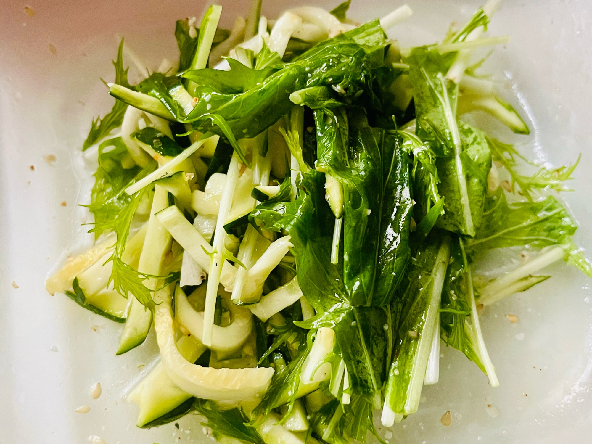 水菜とズッキーニのナムル