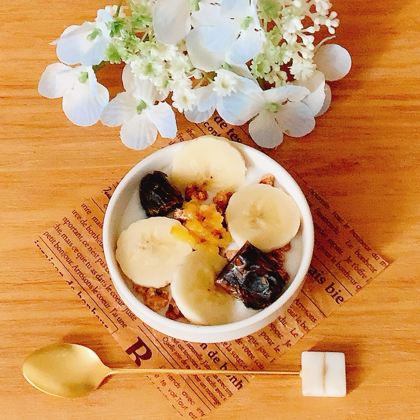 バナナ&ドライフルーツ♪ヨーグルト