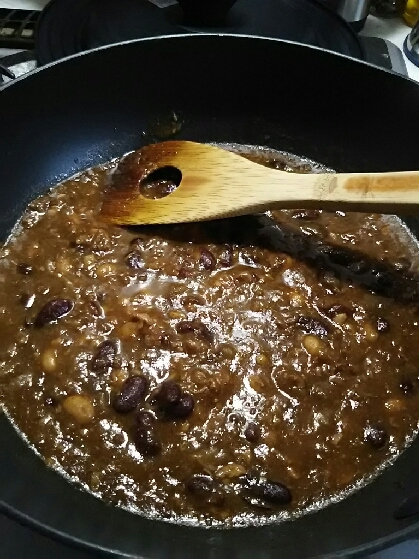 二色の豆と挽き肉のカレー