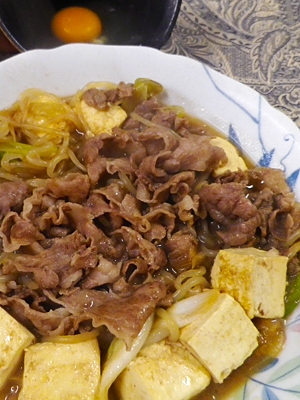 焼き豆腐のすき焼き風煮物