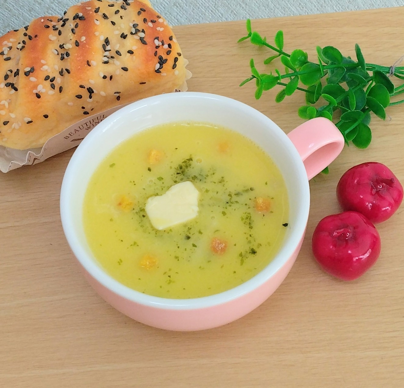 クルトン カリカリ♡バター&コーンクリームライス✨