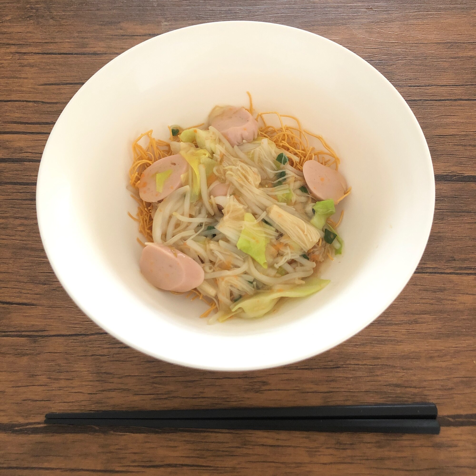 おさかなソーセージで節約皿うどん レシピ 作り方 By 時短ズボラ料理 ミーナ 楽天レシピ