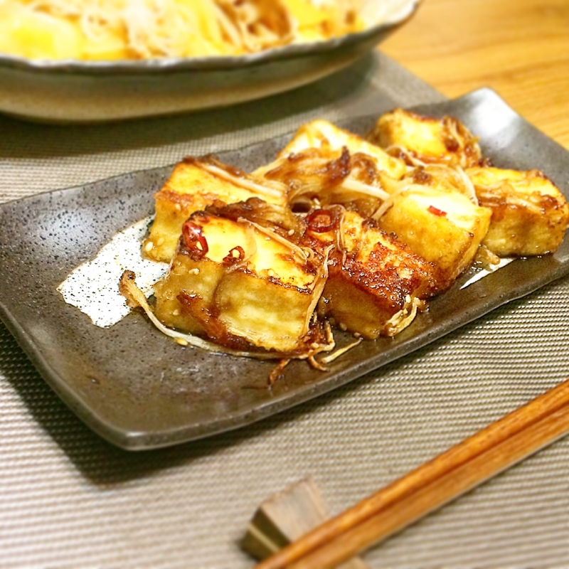 簡単！甘酢厚揚げ豆腐★ちょいピリ辛でご飯のお供♡