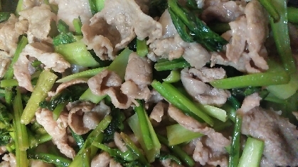 豚肉蕪の葉炒め