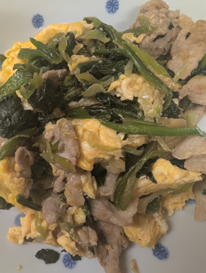 豚肉とホウレン草の和風炒め