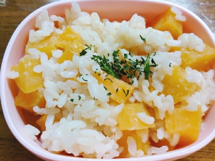 薩摩芋のホワイトソースご飯