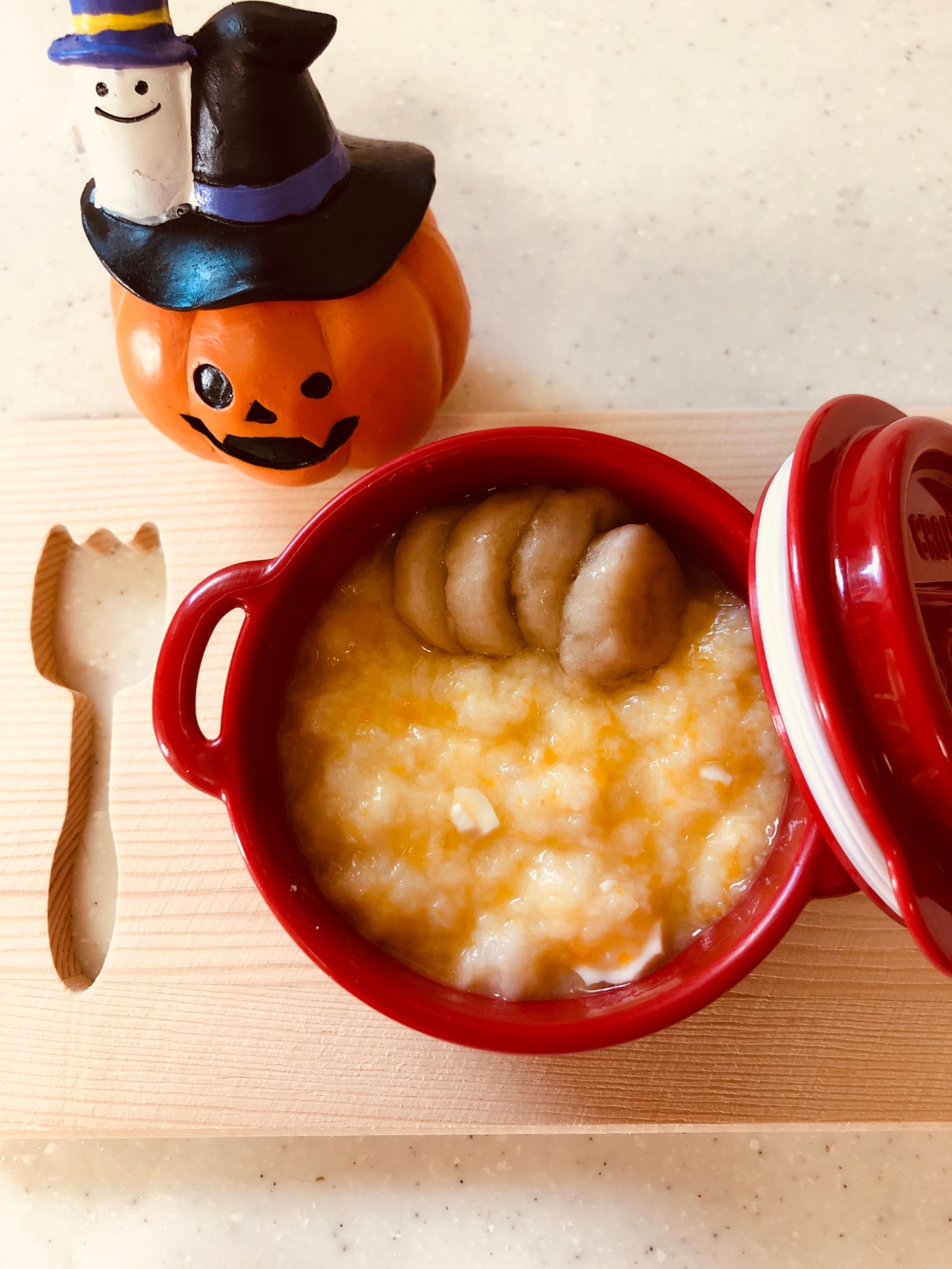 パン粥 バナナパンプキン 離乳食 初期 中期 レシピ 作り方 By ロカボ こどもごはん さっちょ 楽天レシピ