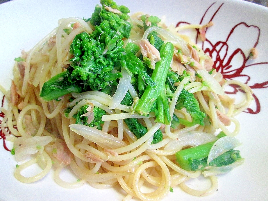 簡単♪春色☆菜の花とツナのスパゲティー