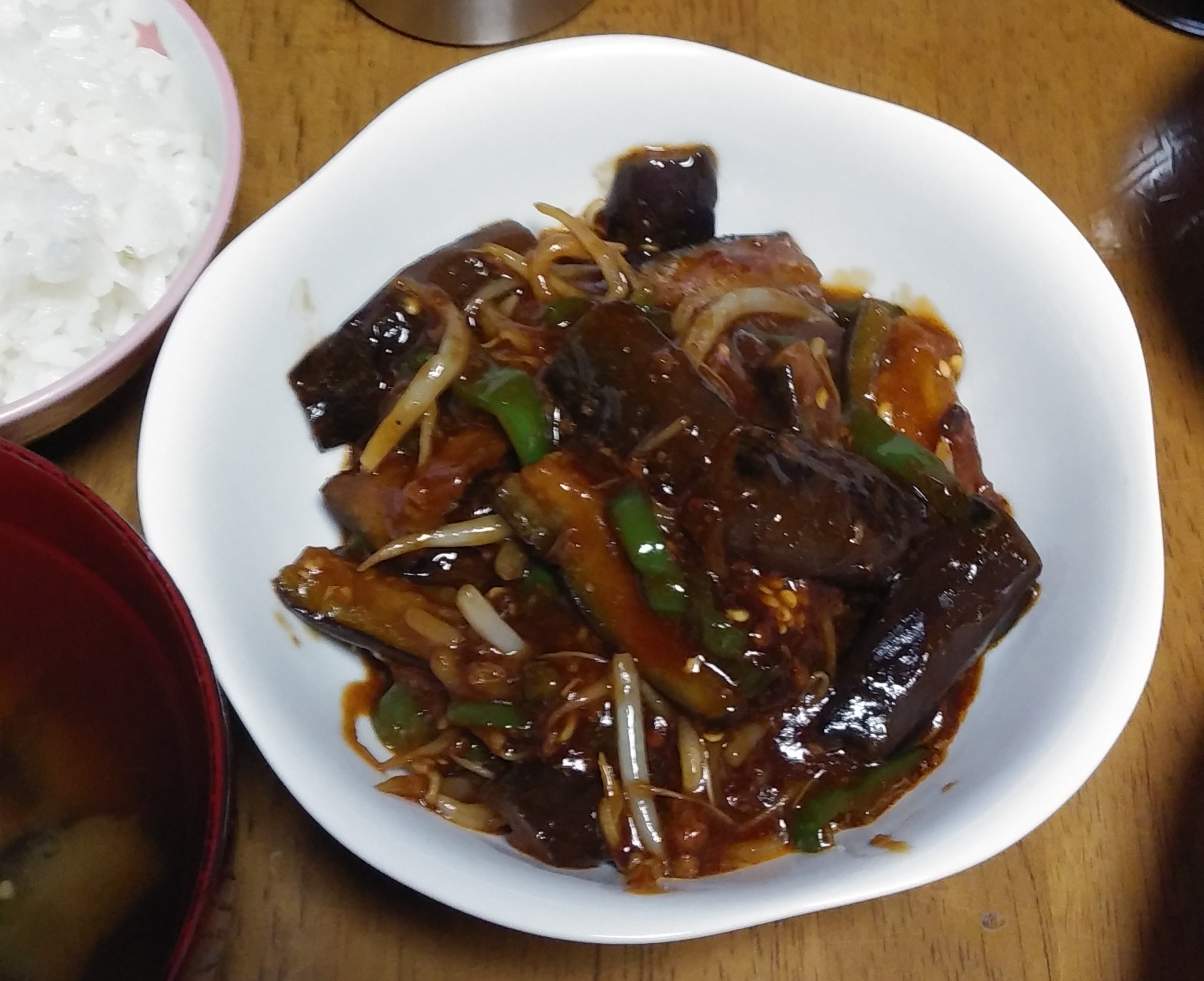なすとピーマンの甘酢あんかけ