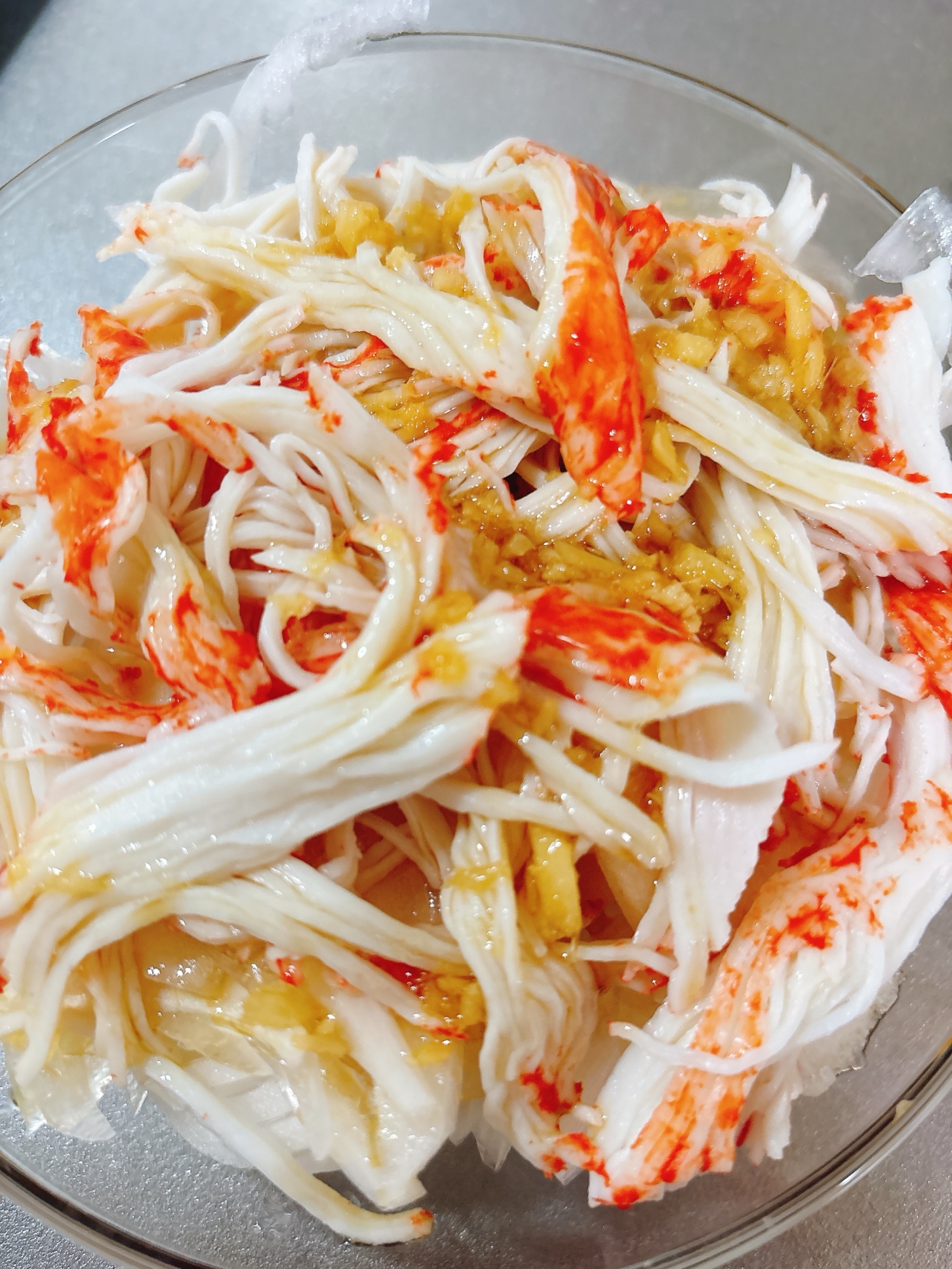 新玉ねぎとかにかまのサラダ