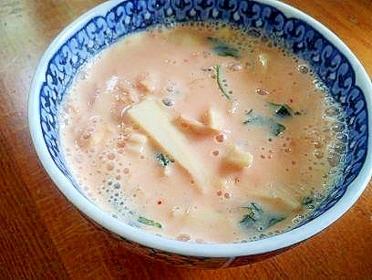 筍入り　豆乳キムチスープ