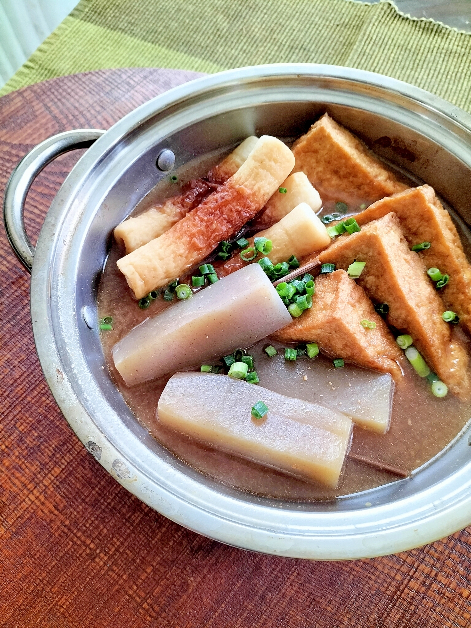 厚揚げとこんにゃくの田楽味噌煮♩