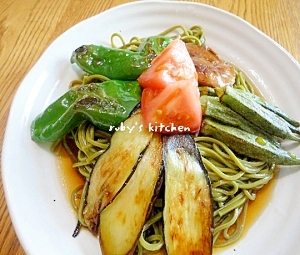 焼き野菜たっぷり乗せたぶっかけ茶そば レシピ 作り方 By Ruby Nao 楽天レシピ 焼き野菜たっぷり乗せたぶっかけ茶そば レシピ 作り方 By Ruby Nao 楽天レシピ